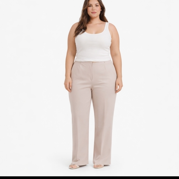 ⭐️ Host Pick ⭐️ Tribal | Minimalist Neutral Mid Waist Wide Leg Trousers - Picture 4 of 7